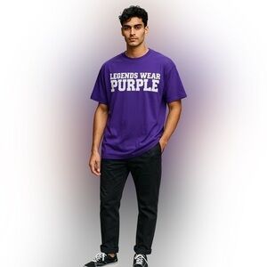 Port and Company Purple Graphic Tee